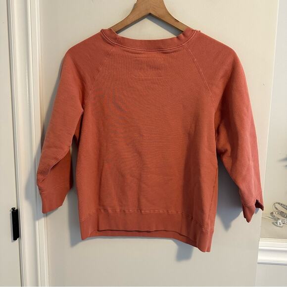 Nili Lotan Red Cotton Distressed Sweatshirt Top XS - Picture 6 of 11